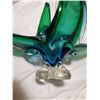Image 6 : Blue-Green blown art glass, 28" long, 10" high