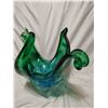 Image 5 : Blue-Green blown art glass, Duck 12"x12" very heavy
