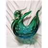 Image 6 : Blue-Green blown art glass, Duck 12"x12" very heavy