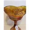 Image 3 : Carnival glass fruit bowl 8"Round 8"High