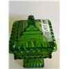 Image 5 : Green candy dish on pedestal with lid 6.5" Tall