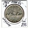 Image 1 : 1945 ONE DOLLAR RARE 5/5 VARIETY LOW MINTAGE