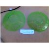 Image 2 : URANIUM GLASS SAUCER AND URANIUM GLASS DAINTY PLATE