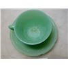 Image 1 : JADEITE FIREKING CUP AND SAUCER SMALL CHIP ON CUP