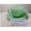 Image 2 : JADEITE “ALICE PATTERN” FIREKING CUP AND SAUCER