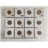 Image 1 : 12 Buffalo nickles 5¢, 1920-1931 coins