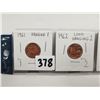 Image 2 : 4 Error 1960's hanging one cent coins