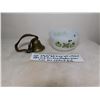 Image 2 : 2” X 1” BRASS BELL & BELT & MEADOW GREEN FIREKING CUSTARD DISH