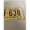 Image 3 : 1951 Saskatchewan license plate