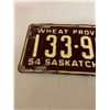 Image 2 : 1954 Saskatchewan license plate