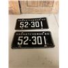 Image 1 : Pair of 1960 Saskatchewan license plates