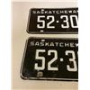 Image 2 : Pair of 1960 Saskatchewan license plates