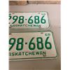 Image 3 : Pair of 1968 Saskatchewan license plates