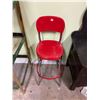 Image 1 : Red and Chrome stool - 34"H