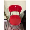 Image 2 : Red and Chrome stool - 34"H