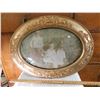 Image 1 : ORNATE BUBBLE GLASS PICTURE FRAME WITH PHOTO ABOUT 19” X 25 ¾”