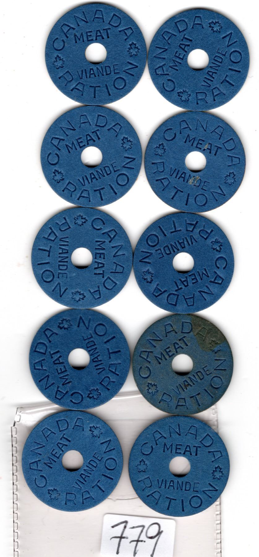Meat Ration Token 10 WWII MEAT RATION TOKENS - Schmalz Auctions