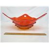 Image 2 : 872. Large 14 inch Art Glass Bowl Deep Orange