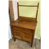 Image 1 : Washstand and Harp, oak - 28"W x 50" x 18"D
