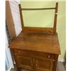 Image 2 : Washstand and Harp, oak - 28"W x 50" x 18"D