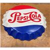 Image 1 : Pepsi-Cola bottle cap sign - 1990s reproduction - 27" across