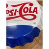 Image 2 : Pepsi-Cola bottle cap sign - 1990s reproduction - 27" across