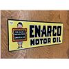 Image 1 : En-ar-co motor oil sign - 1990s reproduction - 23"x9.5" - Slate bo
