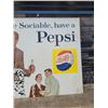 Image 3 : Original Pepsi cardboard advertising poster probably 1950's vintage 32" x 22"