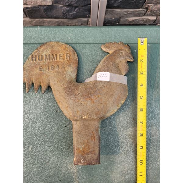 Chicken Windmill rare cast iron rooster windmill weight Made by Hummer Windmill Co. 11