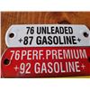 Image 2 : 3 Union 76 porcelain fuel hose marker tags, old