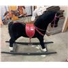 Image 1 : Rocking horse - 38"tall x 40"long - Very nice complete with saddle, reigns, stirrups - excellent con