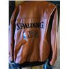 Image 1 : Vintage spalding NBA large man's leather sports jacket. Made of Basketball leather