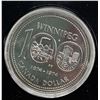 Image 2 : 1974 Winnipeg Centennial Silver Dollar. Specimen. Bright White. Housed in its original case of issue