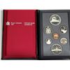 Image 1 : 1986 Silver Proof Set. Silver Dollar commemorates the founding of Vancouver. Popular Train issue. Al