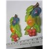Image 3 : vintage pair of fruit chalkware décor