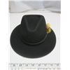 Image 1 : black Brixton felt fedora hat
