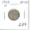 Image 1 : 1903H Canadian Silver 10 cents. Edward VII. Heaton Mint. VF-20.