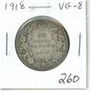 Image 1 : 1918 Silver 50 Cents. Last year of World War I. VG-8.