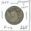 Image 1 : 1947 Straight 7 Left Silver 50 Cents. F-12.