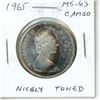 Image 1 : 1965 Silver 50 Cents. MS-63 with Cameo. Nicely Toned Rainbow.