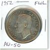 Image 1 : 1952 Full Water Lines Silver Dollar. Last issue of King George VI. AU-50.
