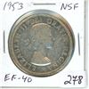 Image 1 : 1953 No Shoulder Fold Silver Dollar. EF-40.