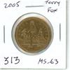 Image 1 : 2005 Terry Fox Loonie Dollar. MS-63 from an original roll.