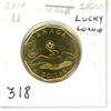 Image 1 : 2014 Lucky Loonie Dollar. Olympic symbols & Security Circle. MS-63 from an original roll.