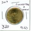 Image 1 : 2017 Connecting a Nation Loonie Dollar. Commemorates the 150th Anniversary of Canadian Confederation