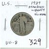 Image 1 : U.S. 1927 Standing Liberty Silver Quarter. VG-8.