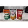 Image 1 : 3 assorted oil cans - Shell, Co-op and UFA