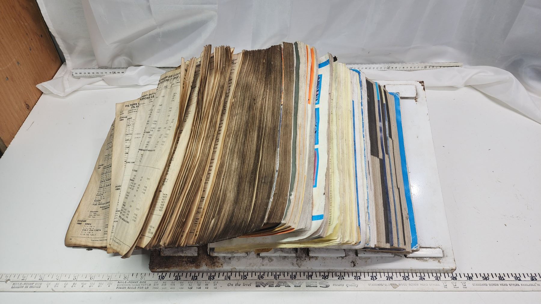 Echlin metal, parts catalogue holder with parts catalogues still