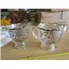 Image 8 : 2 vintage glass bowls, plate, creamer cup and sugar bowl