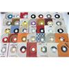 Image 1 : Lot of 35 w/ sleeves 45's Records Various Artists/years